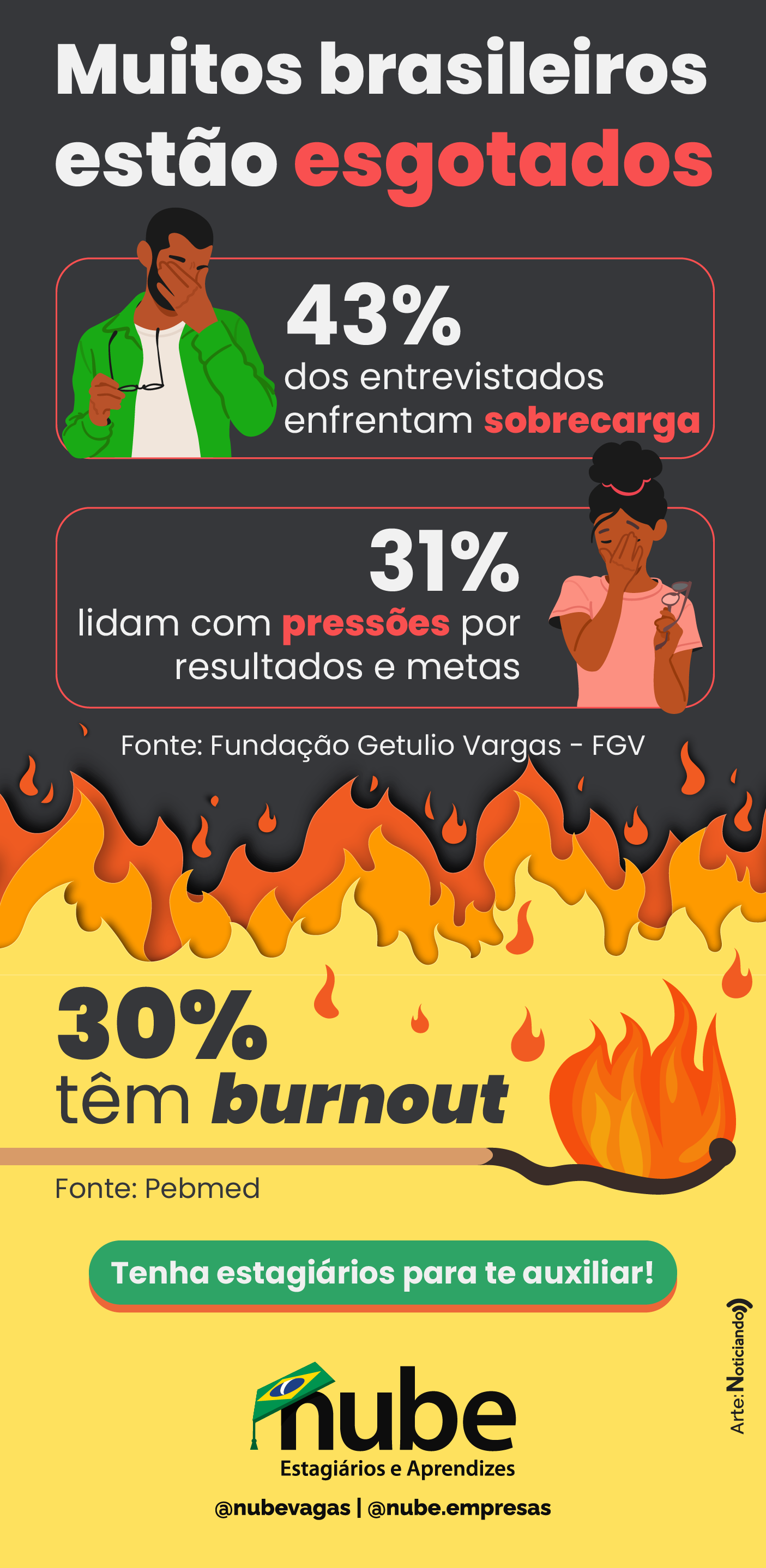 Infográfico com dados